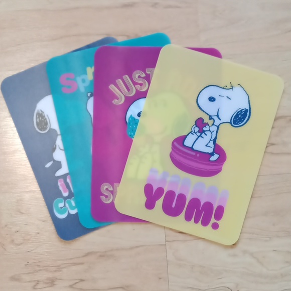 Large Peanuts Snoopy Charlie Brown Flexible Cutting Chopping Boards 4 pack - Picture 2 of 11